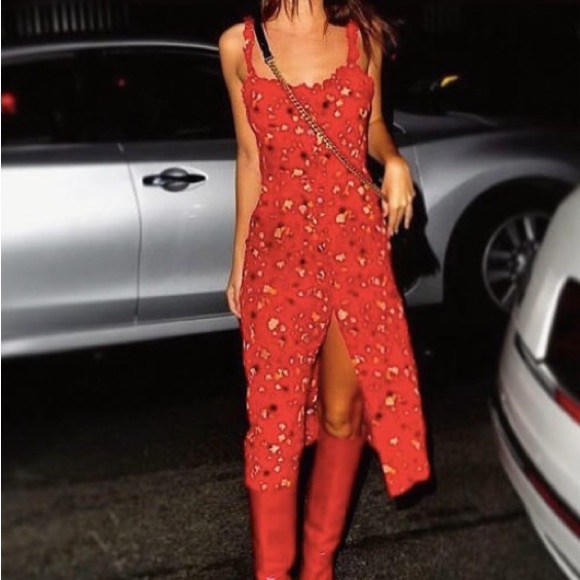 Realisation Par Juliet Midi Dress in Rouge Fleur - Picture 8 of 10